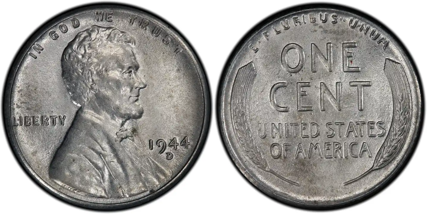 Valuable example of error coin - 1944 d steel penny